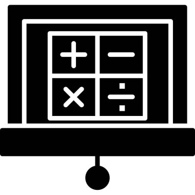 Hesap makinesi ve hesap makinesi simgesinin vektör çizimi