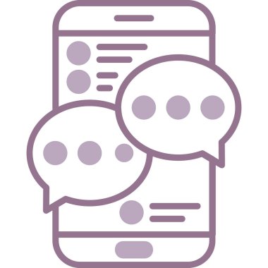 Sohbet simgesi vektör illüstrasyonu