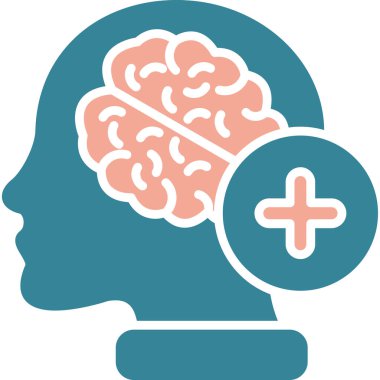 Beyin. Web simgesi basit illüstrasyon