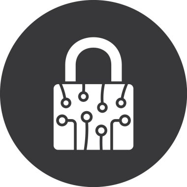 Kilit vektör satırı simgesi