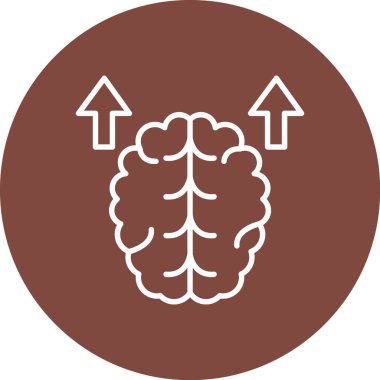 beyin vektör çizgisi simgesi deseni