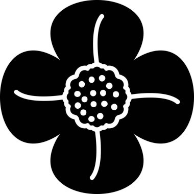 çiçek simgesi, vektör illüstrasyonu