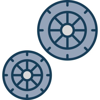 Araba tekeri ikonu. vektör illüstrasyonu