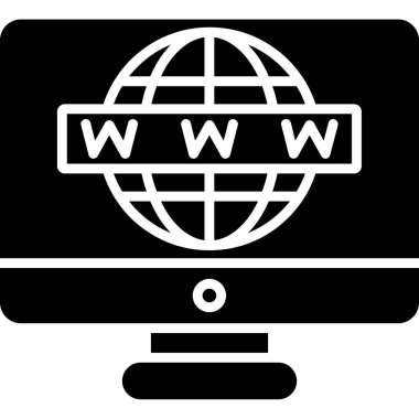 Dünya web simgesi vektör illüstrasyonu