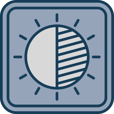 Güneş enerjisi simgesinin vektör illüstrasyonu