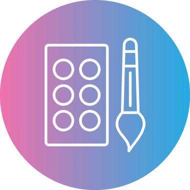 Boya. Web simgesi basit illüstrasyon