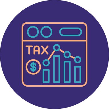 Vergi simgesinin vektör illüstrasyonu