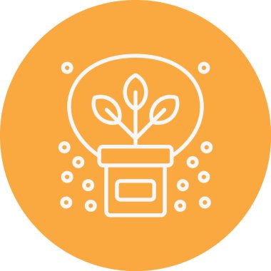 Bir bitki simgesinin vektör illüstrasyonu