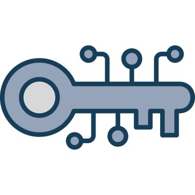 Anahtar, Her Kullanım İçin Basit Vektör Simgesi