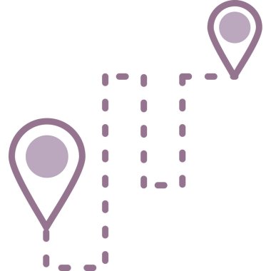 konum haritası pin simgesi doldurulmuş dış hat biçimi