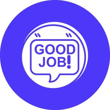 İyi iş ikonu. Beyaz arkaplanda trend düz vektör doğrusal simgesi