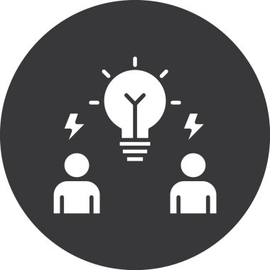 İş insanları simgesinin vektör illüstrasyonu