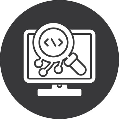 Web arama simgesi. Basit vektör illüstrasyonu