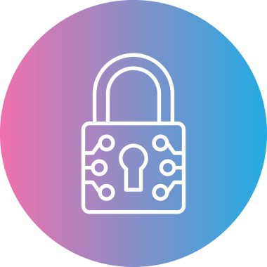 Modern kilit simgesinin vektör illüstrasyonu