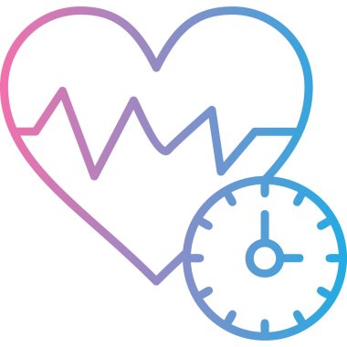 Kalp ikonu vektör illüstrasyonu