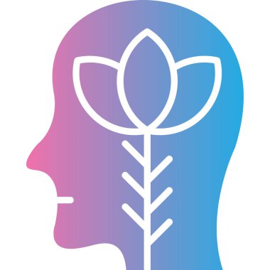 Beyin. Web simgesi basit illüstrasyon