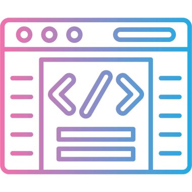 Web tarayıcısı. Web simgesi basit illüstrasyon