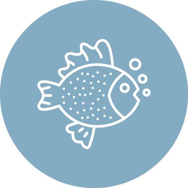 Balık. Web simgesi basit illüstrasyon