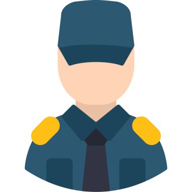 polis düz vektör simgesi