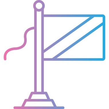 Bayrak. Web simgesi basit illüstrasyon