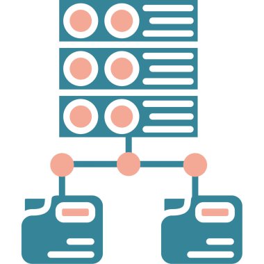 veri veritabanı sunucu simgesi - taslak biçimi