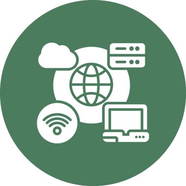 İnternet ağ simgesi vektör illüstrasyonu