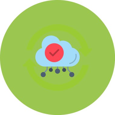 Bulut. Web simgesi basit illüstrasyon