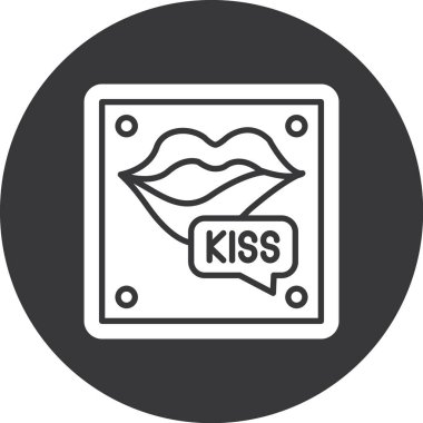 Dudaklar vektör satırı simgesi