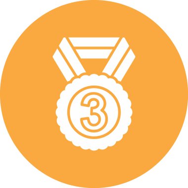 Madalya ikon vektör illüstrasyonu