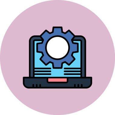 dişli simgesi vektör illüstrasyonu