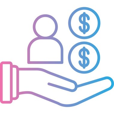 Dolar. Web simgesi basit illüstrasyon