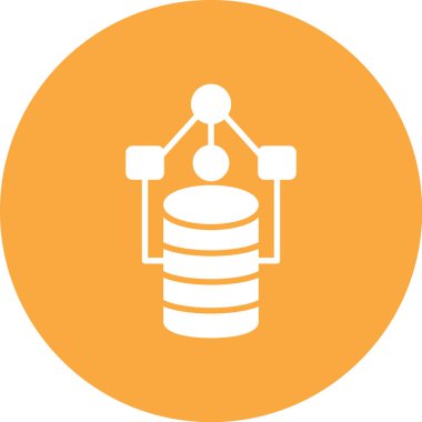 Veritabanı vektör simgesi modern basit vektör illüstrasyonu