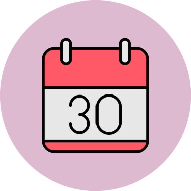 Takvim. Web simgesi basit illüstrasyon