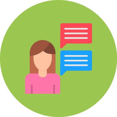 baloncuk sohbet simgesi düz biçimli