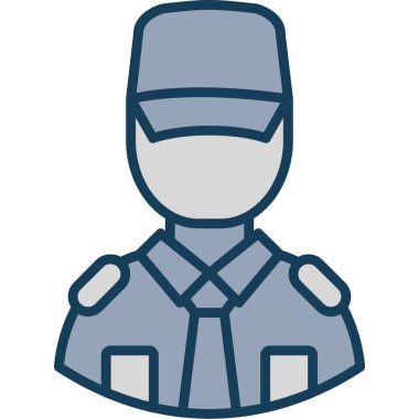 Polis. Web simgesi basit illüstrasyon