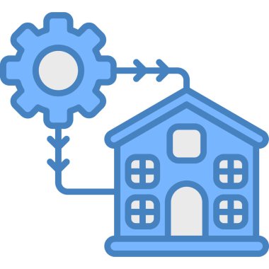 Ev. Web simgesi basit illüstrasyon