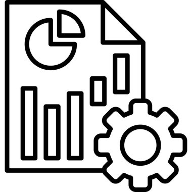 İş yönetimi simgesi basit bir vektör. yönetim