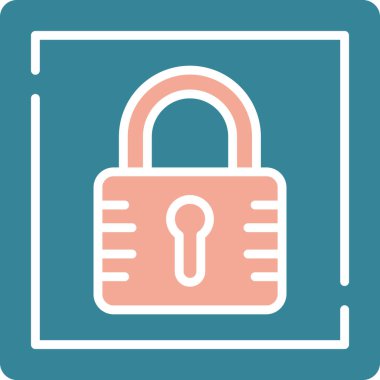 Kilit. Web simgesi basit tasarım