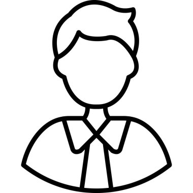 Avatar man simgesi, vektör illüstrasyonu