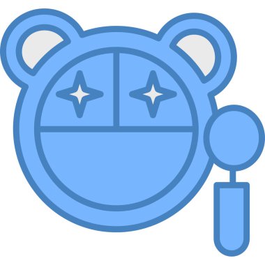 Doldurulmuş oyuncak hayvan oyuncağı simgesi - taslak biçimi