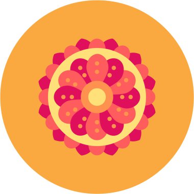 Çiçek süslemesinin vektör çizimi