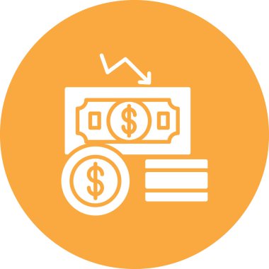 Para için. Web simgesi basit illüstrasyon