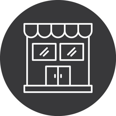 Mağaza. Web simgesi basit illüstrasyon