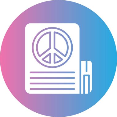 Bir barış simgesinin vektör illüstrasyonu