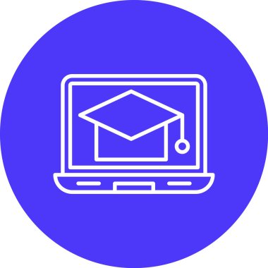 Dizüstü bilgisayar simgesi vektör çizimi