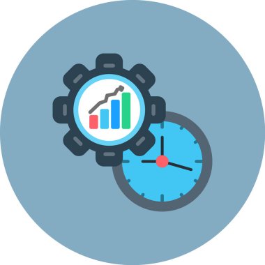 iş vektörü düz renk simgesi