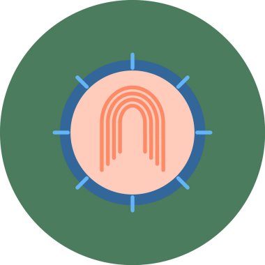 Bir parmak izinin vektör illüstrasyonuName