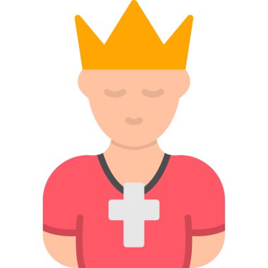 taç simgesi vektörü izole edildi.