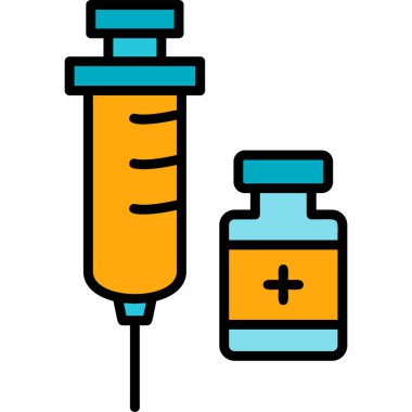 Şırınga. Web simgesi basit illüstrasyon