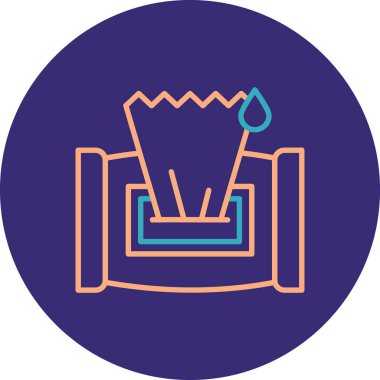 Çeşme simgesinin vektör illüstrasyonu